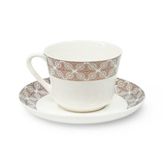 CUP & SAUCER BONE CHINA JA008 TMC (Pack of 6) Default Title - MamasJan Crockery