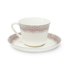 CUP & SAUCER BONE CHINA JA004 TMC (Pack of 6) Default Title - MamasJan Crockery
