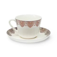 CUP & SAUCER BONE CHINA JA001 TMC (Pack of 6) Default Title - MamasJan Crockery