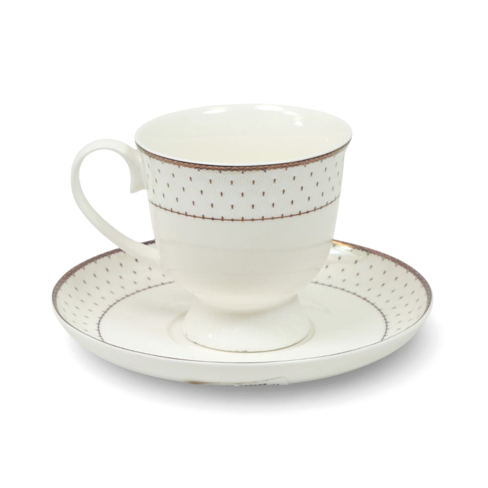 CUP & SAUCER BONE CHINA HS009 TMC (Pack of 6) Default Title - MamasJan Crockery