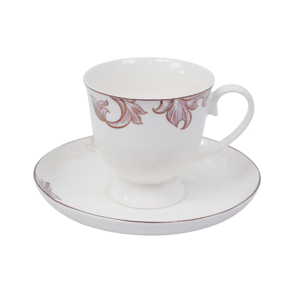 CUP & SAUCER BONE CHINA HS016 TMC (Pack of 6) Default Title - MamasJan Crockery