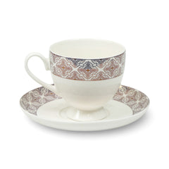 CUP & SAUCER BONE CHINA FD008 TMC (Pack of 6) Default Title - MamasJan Crockery