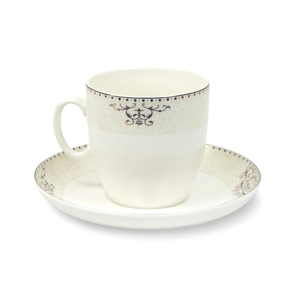 CUP & SAUCER BONE CHINA YB003 TMC (Pack of 6) Default Title - MamasJan Crockery