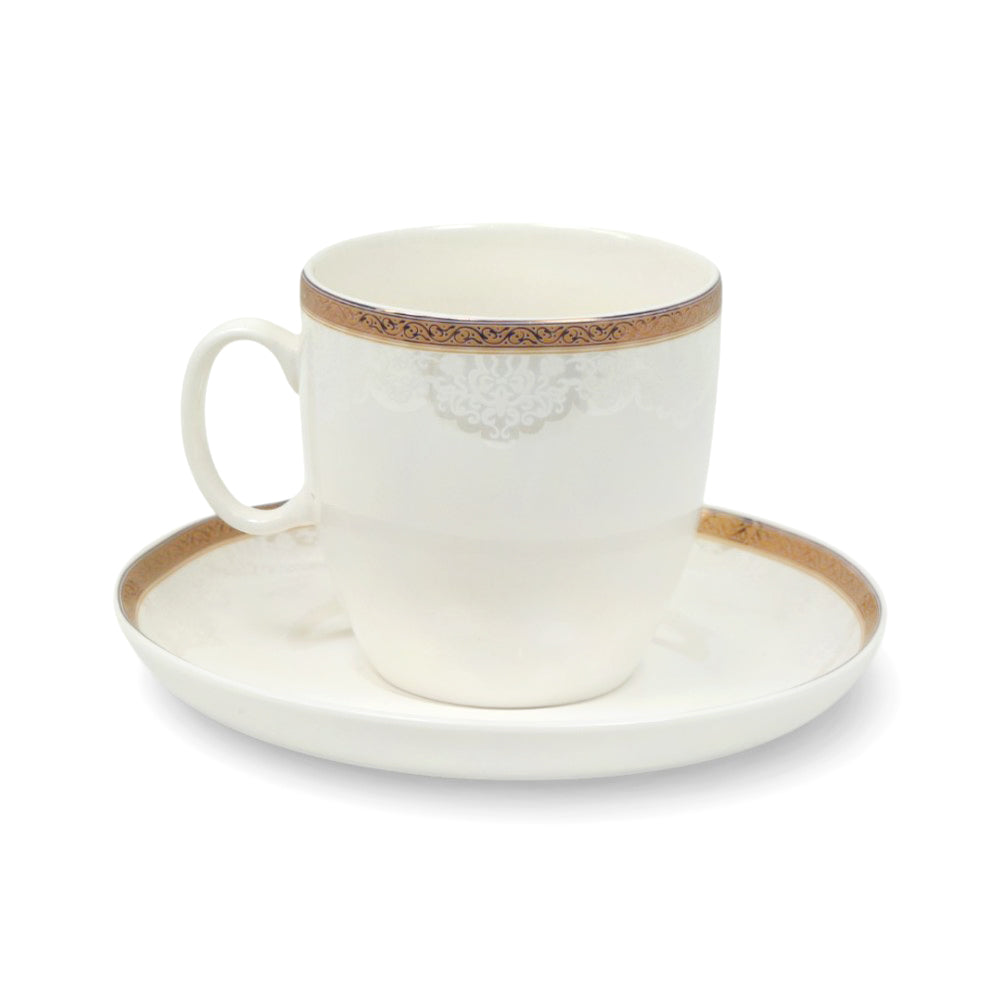 CUP & SAUCER BONE CHINA YB002 TMC (Pack of 6) Default Title - MamasJan Crockery