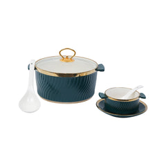 SOUP SET 21PC PORCELAIN GREEN MS Default Title - MamasJan Crockery