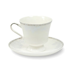 CUP & SAUCER NEW BONE CHINA 3 SHAPE JH1 TMC (Pack of 6) Default Title - MamasJan Crockery