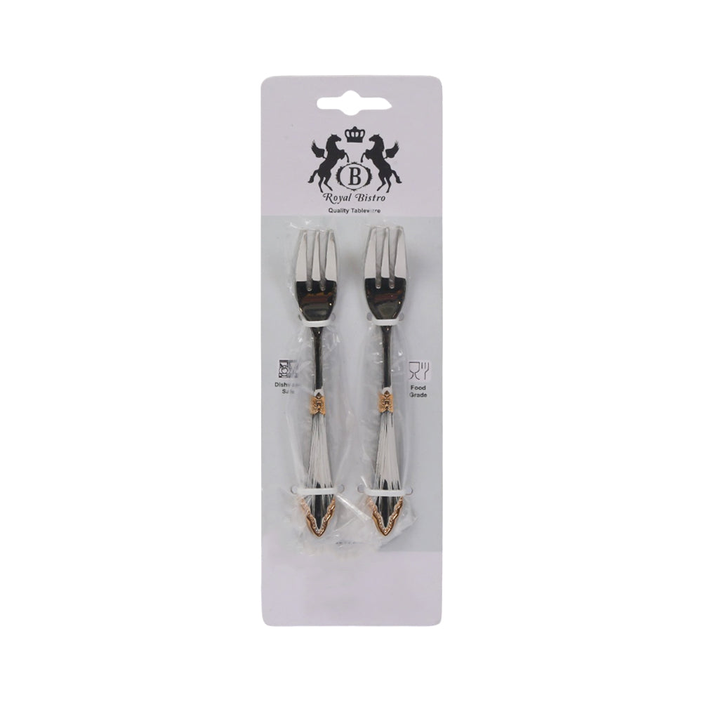 BABY FORK ROYAL BISTRO IR GOLDEN/SILVER 2010 Default Title - MamasJan Crockery