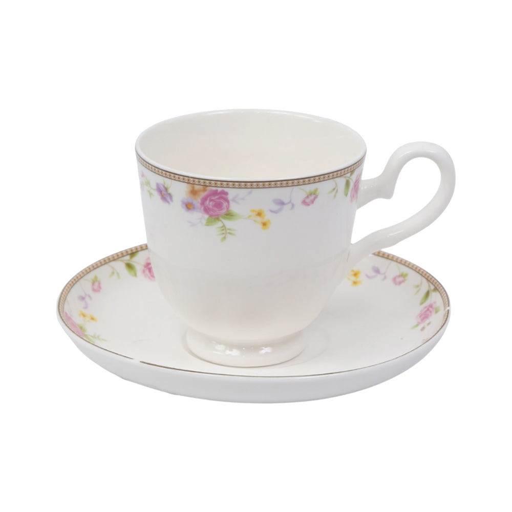 CUP & SAUCER BONE CHINA SH156/03212 (Pack of 6) Default Title - MamasJan Crockery