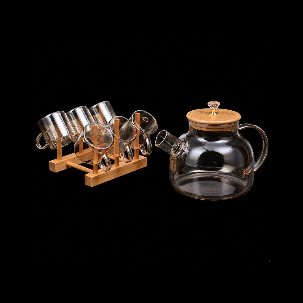 COFFEE SET 9PC BOROSILICATE Q1018-7H Default Title - MamasJan Crockery