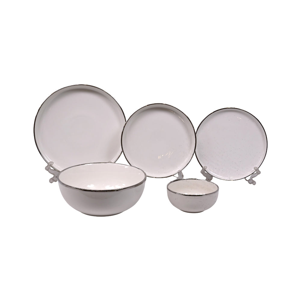 PLATE SET 25PC SILVER DH2025S AAK Default Title - MamasJan Crockery