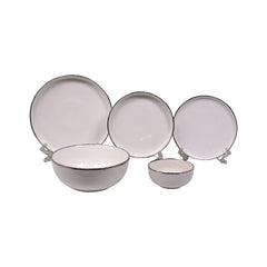 PLATE SET 25PC SILVER DH2025S AAK Default Title - MamasJan Crockery