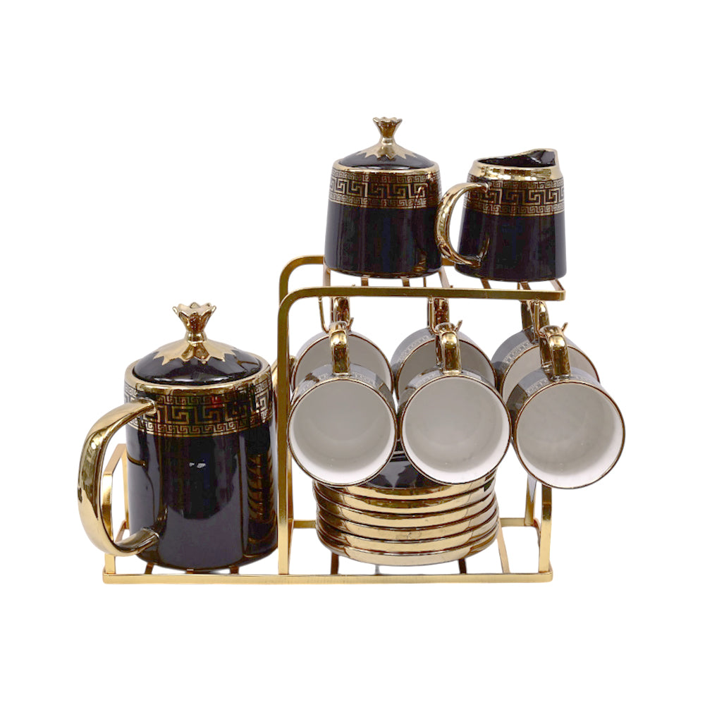 COFFEE SET 15PC CERAMIC SHINE COLLECTION ABC-381 B Default Title - MamasJan Crockery