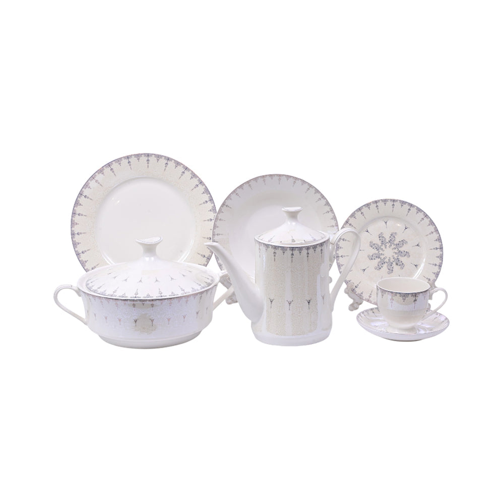DINNER SET 61PC BONE CHINA TY343 KC Default Title - MamasJan Crockery