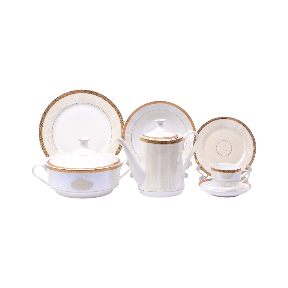 DINNER SET 61PC BONE CHINA TY341 KC Default Title - MamasJan Crockery