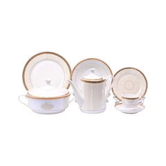 DINNER SET 61PC BONE CHINA TY341 KC Default Title - MamasJan Crockery