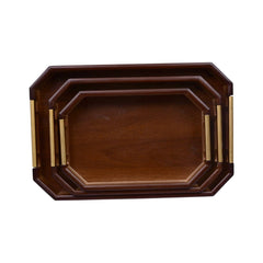 TRAY SET 3 PC WOODEN IR JC-2 Default Title - MamasJan Crockery