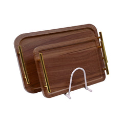 TRAY SET 2 PC WOODEN IR JC-7 Default Title - MamasJan Crockery
