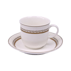 CUP SAUCER BONE CHINA WR 02589 RC-Pack of 6 Default Title - MamasJan Crockery