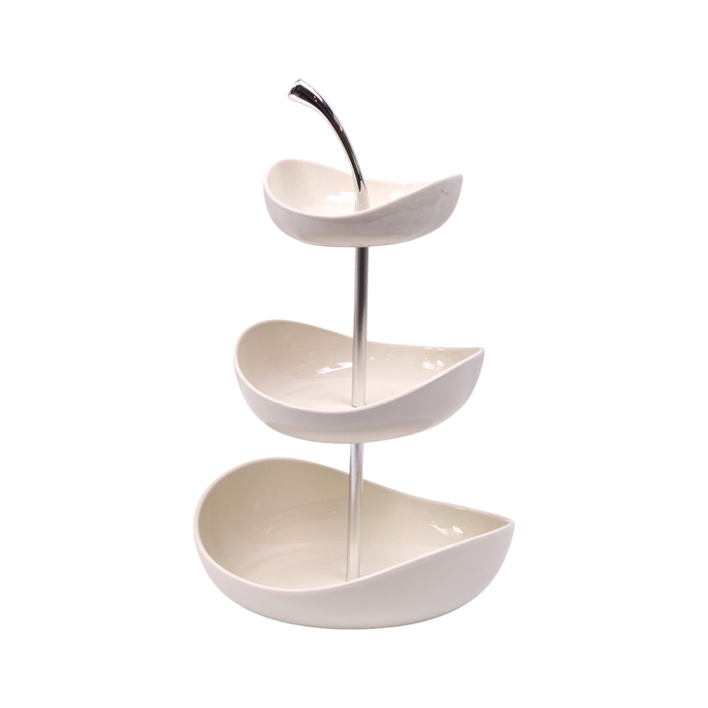 BOWL 3 TIRE HF48 WHITE HFE Default Title - MamasJan Crockery