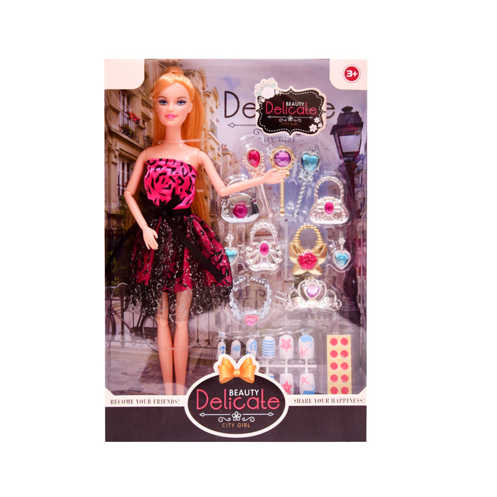 DSJ258-1 BEAUTY DELICATE DOLL SET IR Default Title - MamasJan Toys
