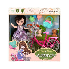 ME8810C HOLIDAY DOLL W-CYCLE IR Default Title - MamasJan Toys