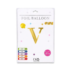 FOIL BALLOON LETTER V Default Title - MamasJan Toys