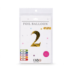 FOIL BALLOON NUMBER 2 Default Title - MamasJan Toys