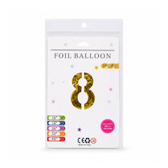 FOIL BALLOON NUMBER 8 Default Title - MamasJan Toys