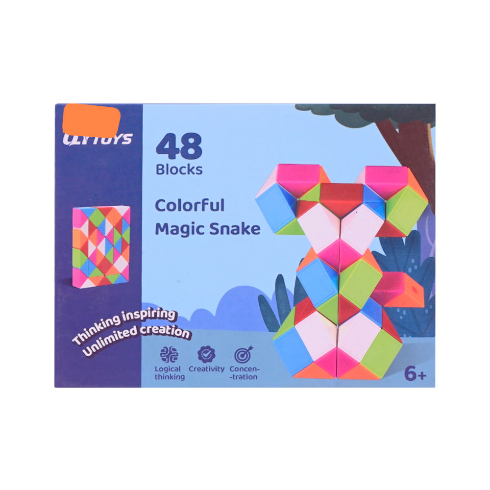 EQY562 COLORFULL MAGIC SNAKE BLOCKS 48PC H.B Default Title - MamasJan Toys