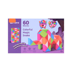 EQY563 COLORFULL MAGIC SNAKE BLOCKS 60PC H.B Default Title - MamasJan Toys
