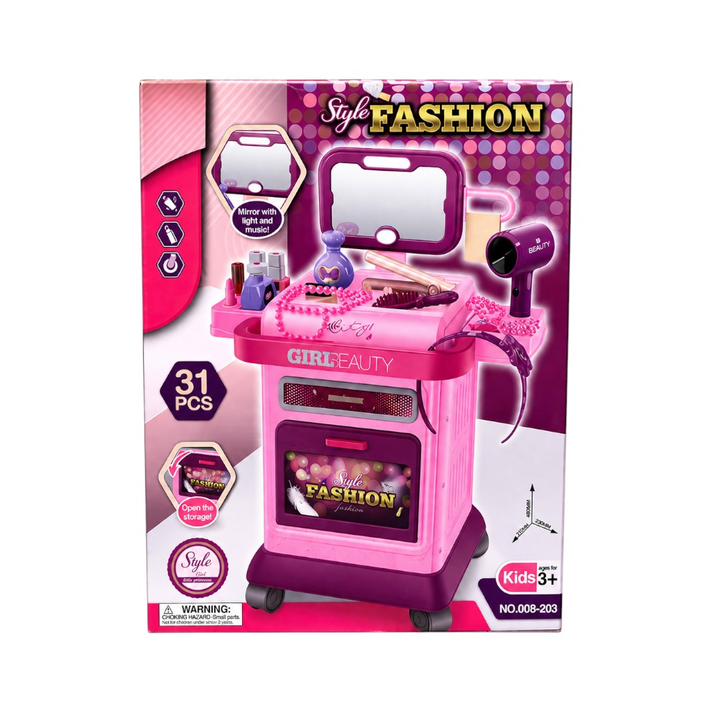 008-203 FASHION STYLE DRESSING TABLE 31PCS H.B Default Title - MamasJan Toys