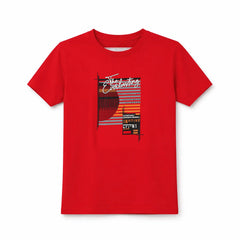 BOYS S/S ROUND NECK T-SHIRT RED ZHS-26 7-8 YEAR 2645 Default Title - MamasJan KidsWear