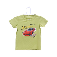 BOYS S/S ROUND NECK T-SHIRT GREEN ZHS-26 2-3 YEAR 2623 Default Title - MamasJan KidsWear