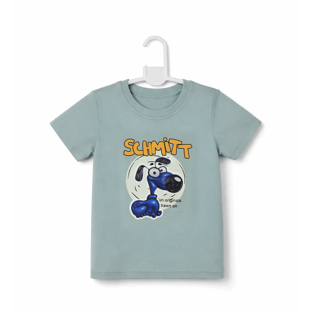BOYS S/S ROUND NECK T-SHIRT L GREY ZHS-26 2-3 YEAR 2619 Default Title - MamasJan KidsWear