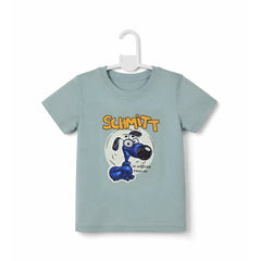 BOYS S/S ROUND NECK T-SHIRT L GREY ZHS-26 2-3 YEAR 2619 Default Title - MamasJan KidsWear
