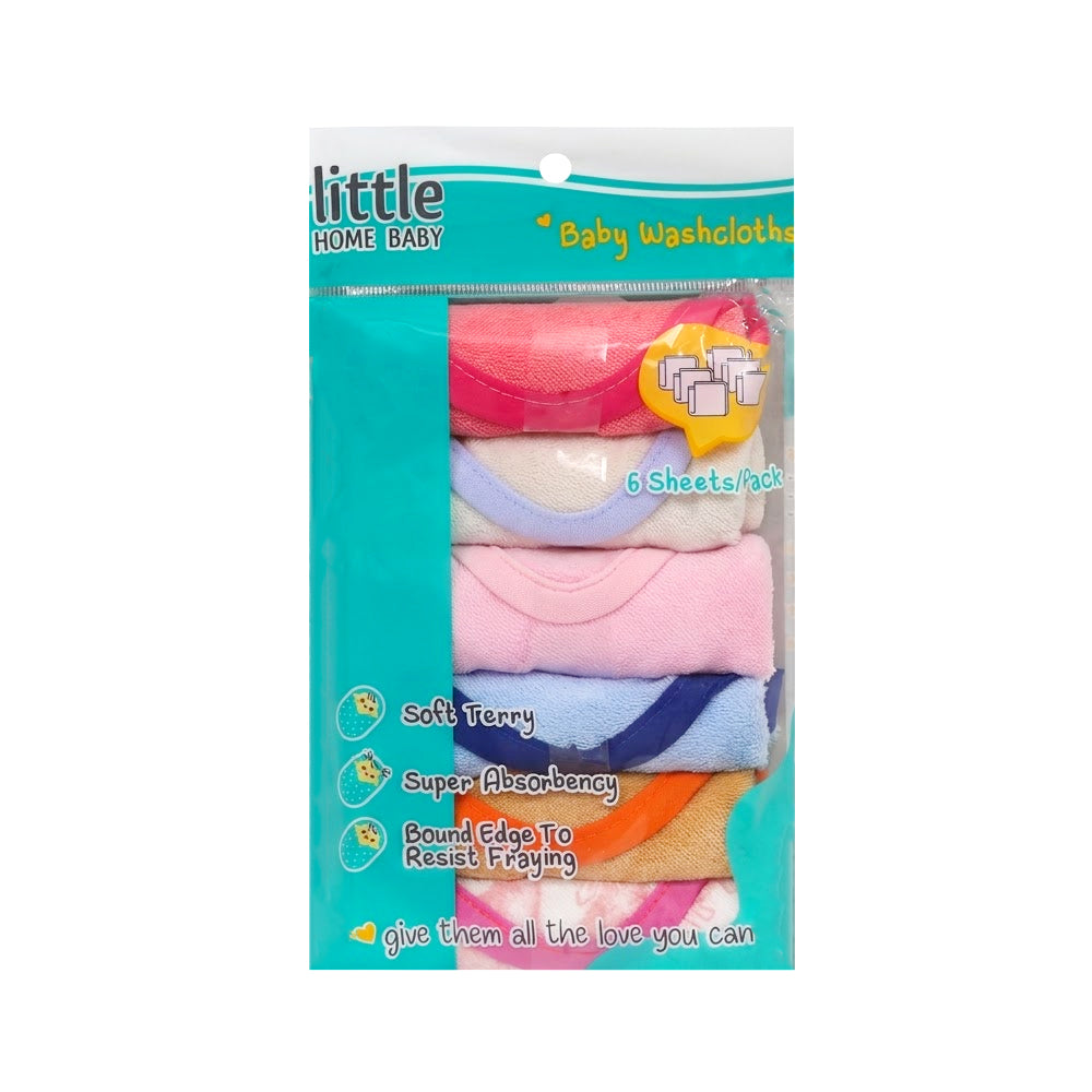 BABY 6PC FACE TOWEL ZHS-26 H/M (Multi Color) Default Title - MamasJan KidsWear