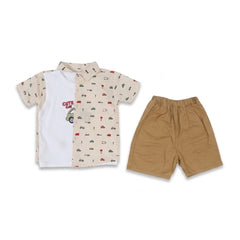 BOYS S/S 3PC KNICKER SUIT SKIN ZHS-26 3-4 YEAR 2666 Default Title - MamasJan KidsWear