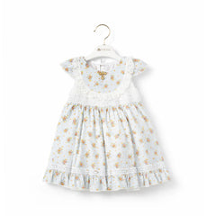 GIRLS CAP/SLV 2PC FROCK GREEN ZHS-26 12-18M 4100 C.G Default Title - MamasJan KidsWear