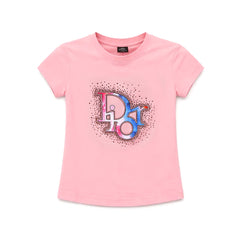 GIRLS S/S KNIT BLOUSE BRANDED PINK ZHS-26 2-3 YEAR 3302 C.G Default Title - MamasJan KidsWear