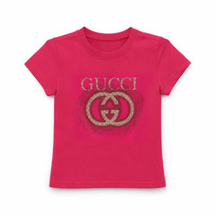 GIRLS S/S KNIT BLOUSE BRANDED D PINK ZHS-26 2-3 YEAR 3301 C. Default Title - MamasJan KidsWear