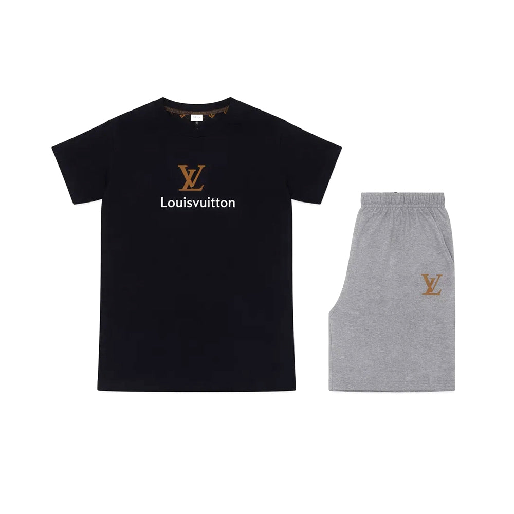 BOYS S/S 2PC KNICKER SUIT BRANDED NAVY ZHS-26 11-12 YEAR 078 Default Title - MamasJan KidsWear