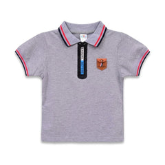 BOYS S/S POLO T-SHIRT ZHS-26 4-5 YEAR 003 W.G Default Title - MamasJan KidsWear