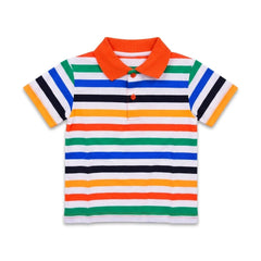 BOYS S/S POLO T-SHIRT OSB ZHS-26 5-6 YEAR 006 W.G Default Title - MamasJan KidsWear