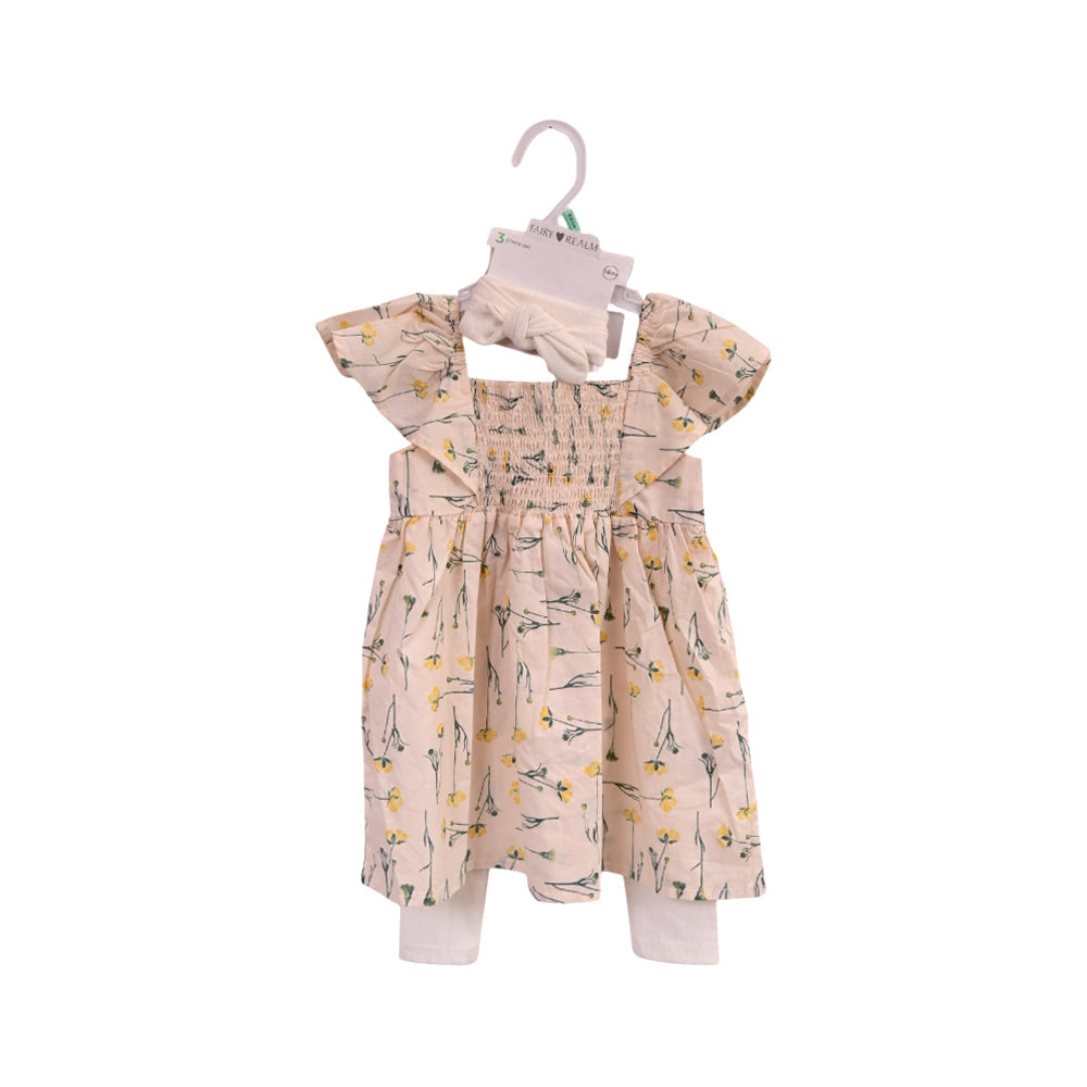 GIRLS S/S 3PC TIGHT SUIT ZHS-26 18-24M 026 FK Default Title - MamasJan KidsWear