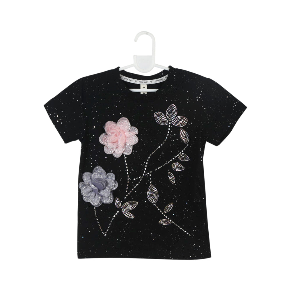GIRLS S/S FANCY BLOUSE MIX COL ZHS-26 4-5 YEAR 005 AT Default Title - MamasJan KidsWear