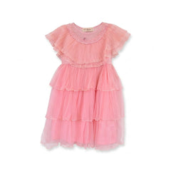 GIRLS S/S FANCY FROCK ZHS-26 4-5 YEAR 018 AT Default Title - MamasJan KidsWear