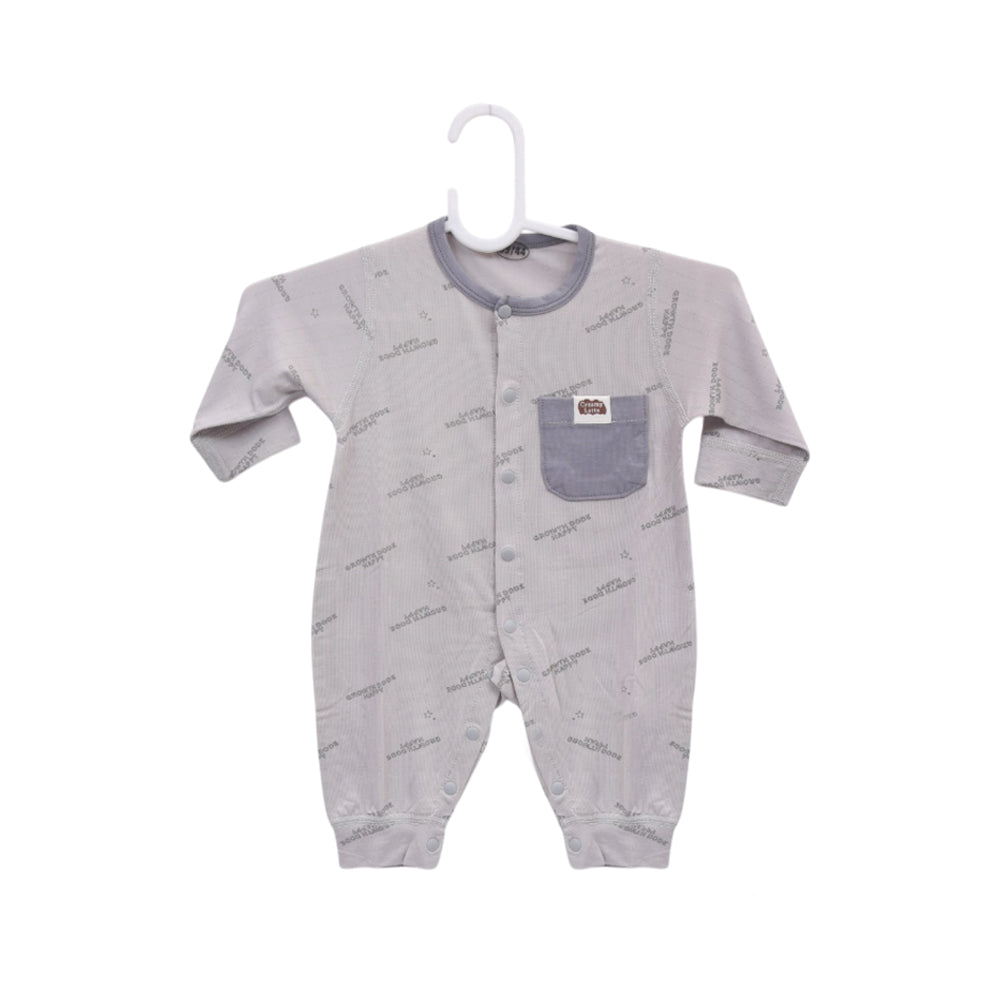 BOY L/S PRINTED ROMPER L/W (A) MIX COL ZHS-26 N-B 1013 W/G Default Title - MamasJan KidsWear