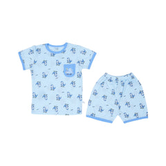 BOYS S/S 2PC KNICKER SUIT (B) MIX COL ZHS-26 2-3YEAR 1014 W/ Default Title - MamasJan KidsWear
