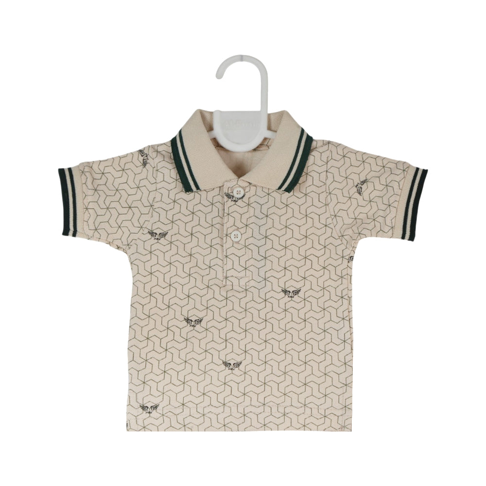BOYS S/S POLO T-SHIRT SKIN ZHS-26 0-3M 03 H/C Default Title - MamasJan KidsWear