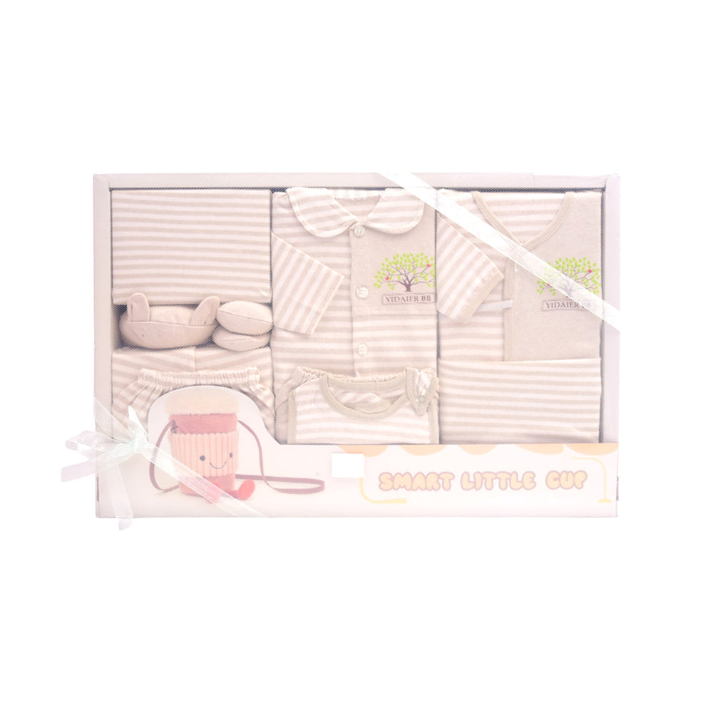 BABY 9PC GIFT SET BOX GREY STRIPE IRS-26 872 Default Title - MamasJan KidsWear